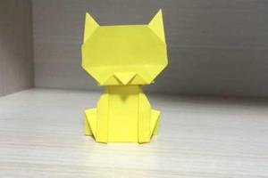 手工折纸: 教大家折一款立体的小猫咪, 折纸图解教程大全