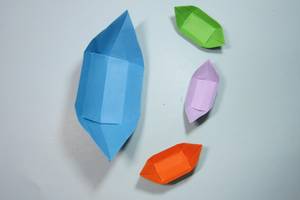 手工折纸板船 折纸船的折法步骤图解