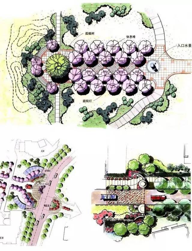 经典入口景观设计平面图!
