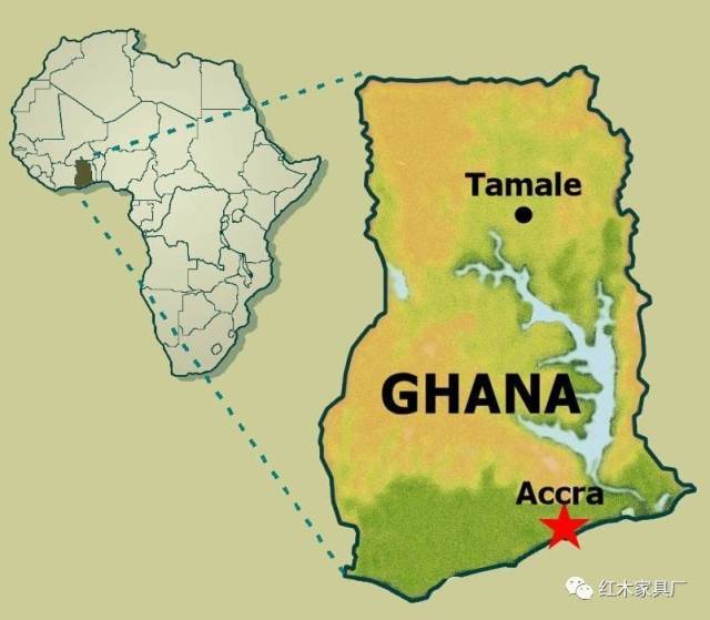 加纳在非洲的位置