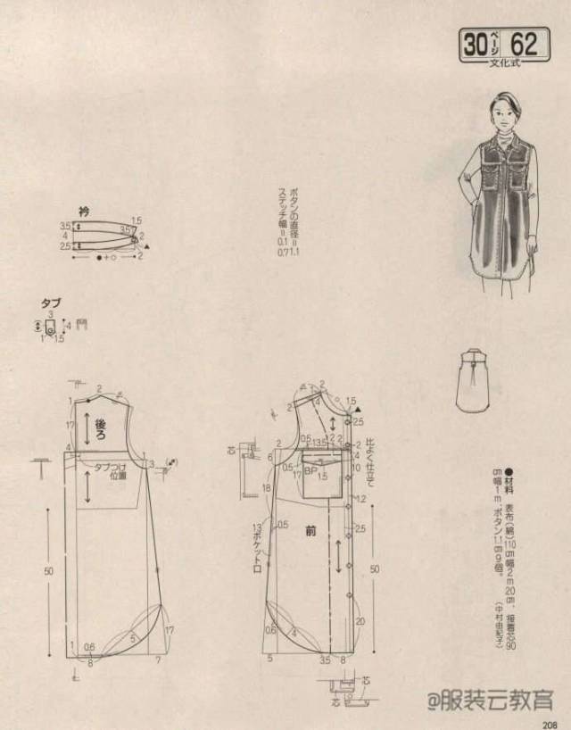 图纸集 | 女士背带裤(裙),衬衫,西装裁剪图