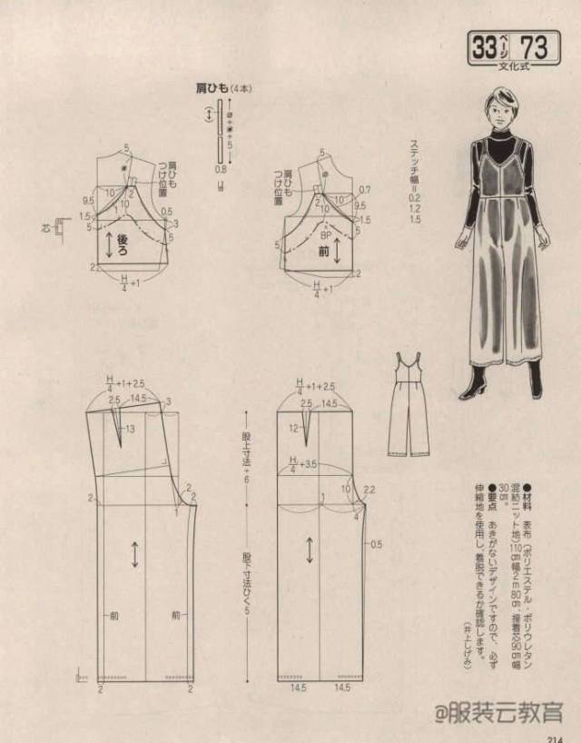 图纸集 女士背带裤(裙,衬衫,西装裁剪图