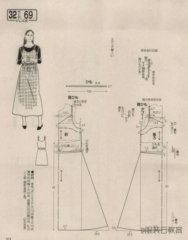 图纸集 | 女士背带裤(裙),衬衫,西装裁剪图