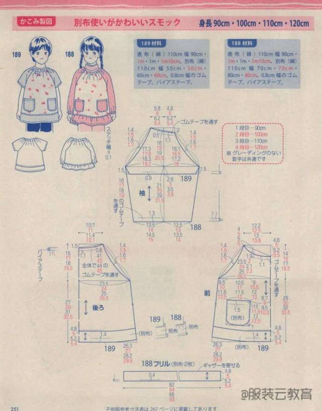 图纸集 | 20张童装裁剪图,一年四季的款基本整理全了!