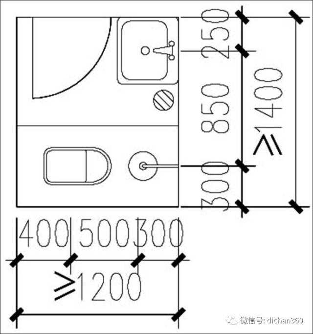 图五 图六 目前工人房卫生间大都设置蹲便器,洗手盆,淋浴三大件,且最