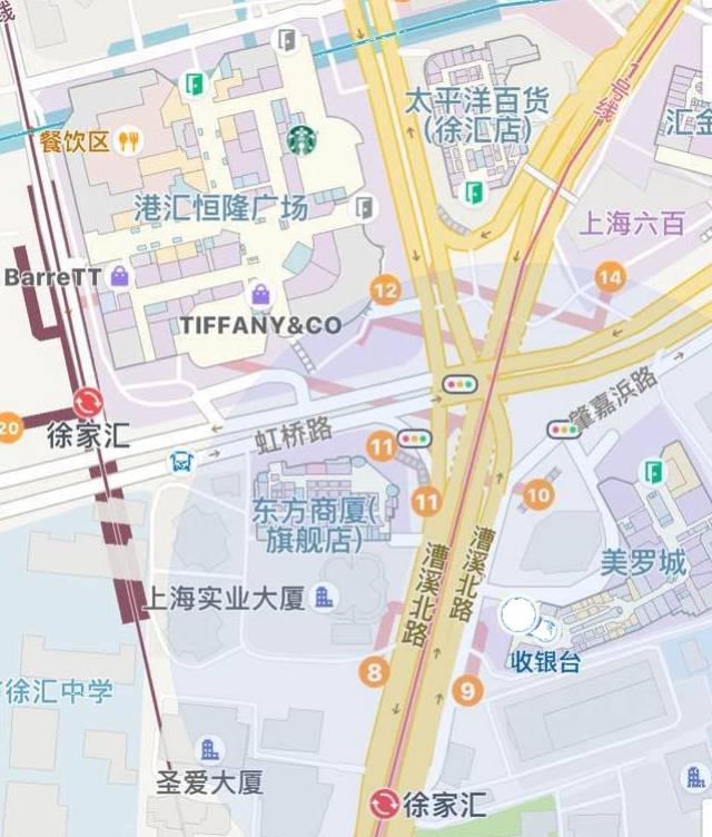 地铁1,9,11号线徐家汇站11号出口