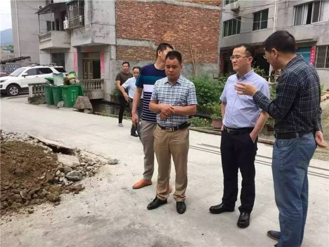 庆元副县长王绍金深入松源街道坑西村督查农村生活污水治理项目