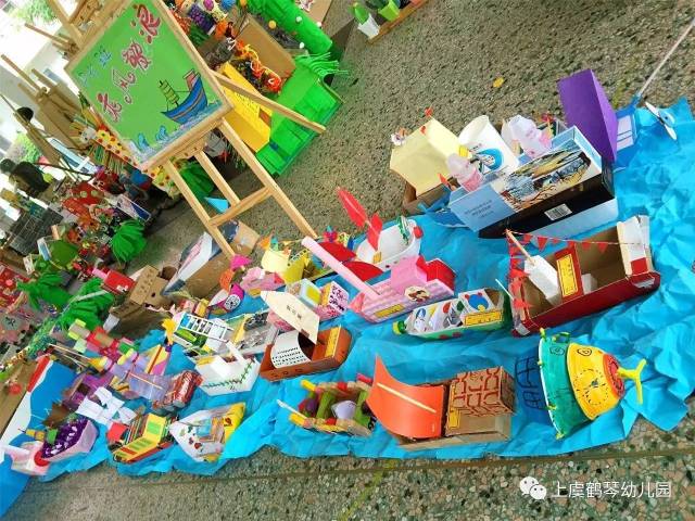 纸盒的艺术鹤琴幼儿园总部中班年段纸盒大变身创作活动