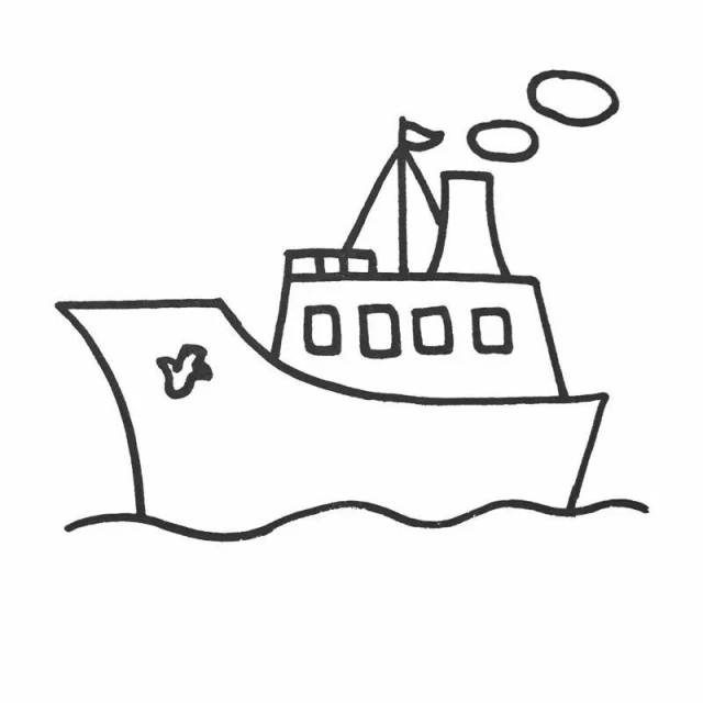 芳草简笔画丨船,飞机,轮船,汽车,坦克