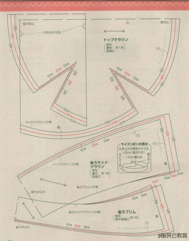 图纸集21种帽子的纸样及制作资料