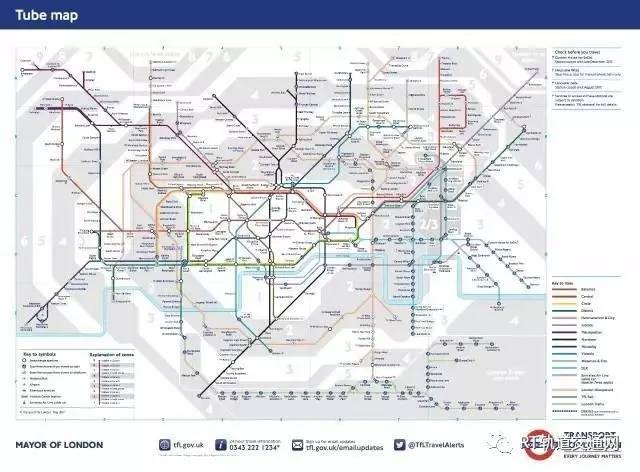 1933年伦敦地铁线路图