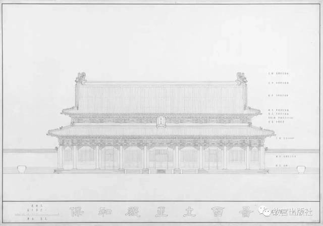 保和殿正立面图 诞生于20世纪40年代的这套实测图纸,是北京建城有史
