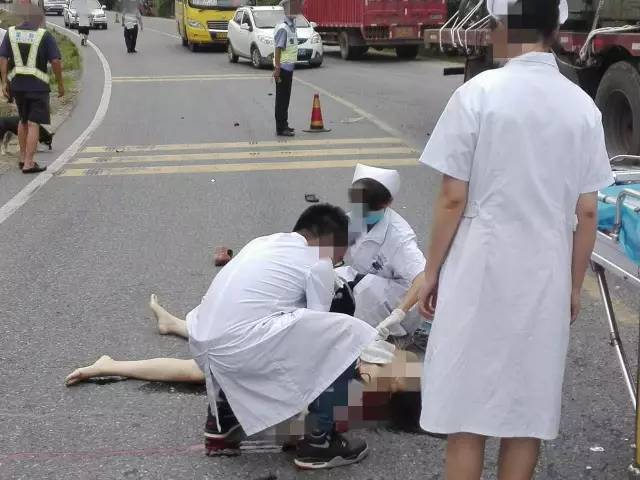 吉安长塘镇发生一起惨重车祸一女子当场身亡