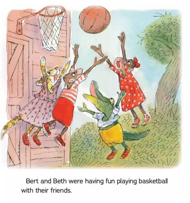 美国外教读绘本丨bert and beth play basketball 伯特和贝丝打篮球