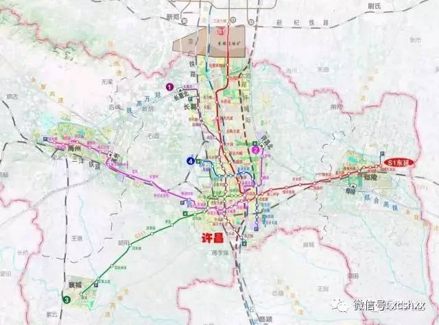 许昌市线网规划远景推荐方案示意图(点击可放大) 如图所示,这是许昌