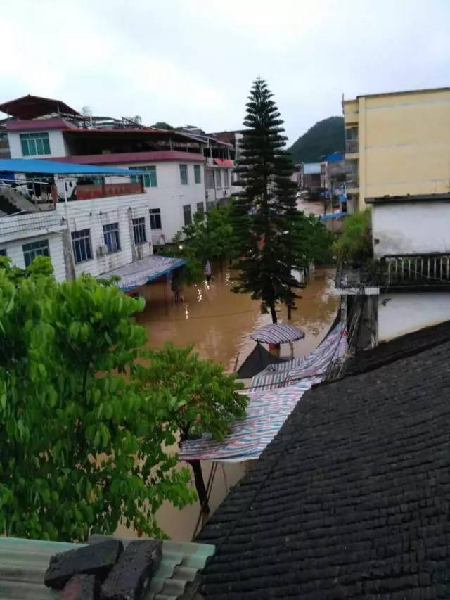 宜州今年暴雨要下多久!刘三姐镇,北牙等到处发大水,大家做好上船准备.