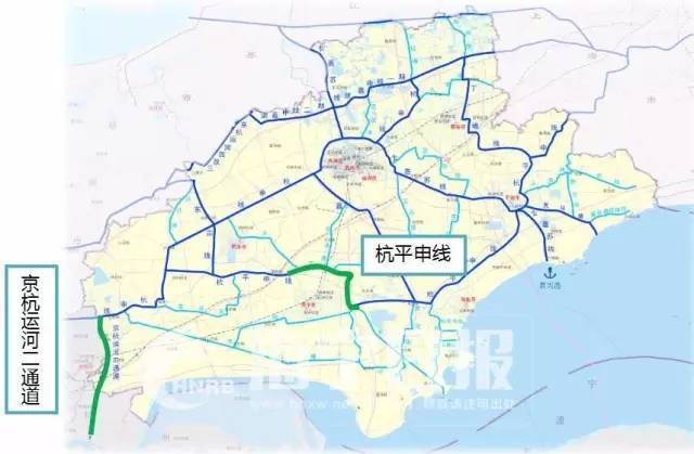 以 杭平申线及京杭运河二通道为的海宁 济交通走廊.