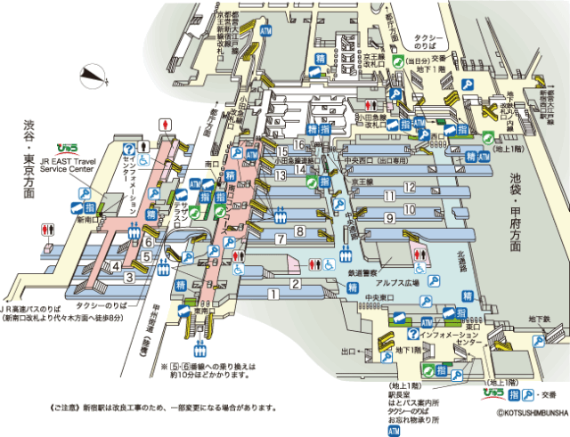 日本最容易迷路的车站之一---东京新宿站攻略:出口介绍,jr新宿站换乘