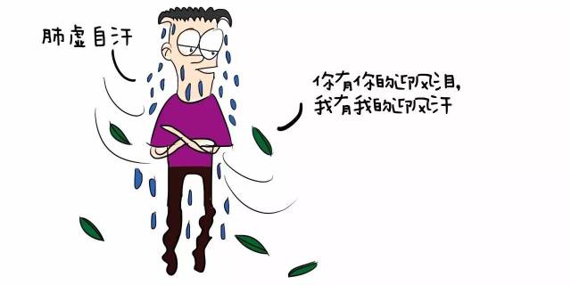 平时汗出较多,稍微活动,或者不活动而见了风就大汗淋漓,汗流浃背