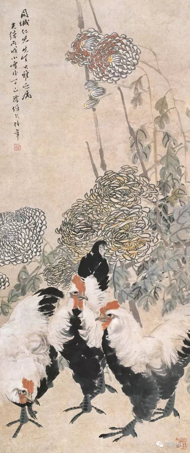 名家画鸡:任伯年画鸡作品欣赏(上)