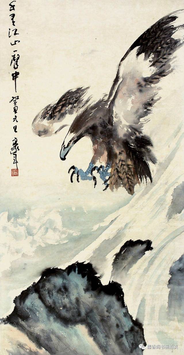 草枯鹰眼疾,雪尽马蹄轻,国画雄鹰的绘画技巧!