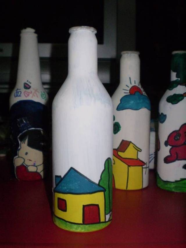 幼儿园手工作品----瓶子画!值得收藏起来