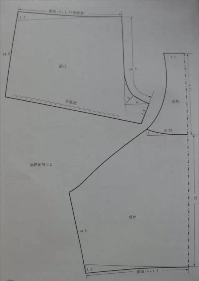 内衣纸样 | 女士平角内裤的结构制图