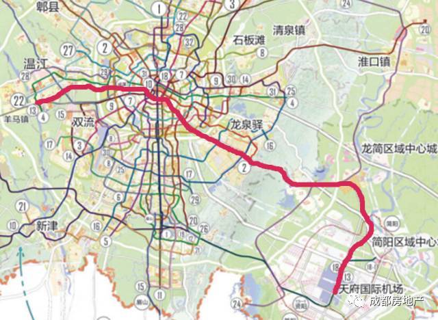 【交通】成都龙泉山以东 已规划5条轨道交通线路