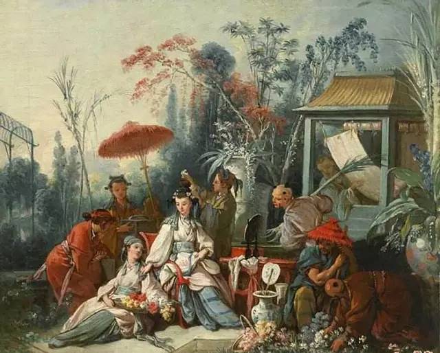 洛可可时期画家弗朗索瓦·布歇的中国风作品