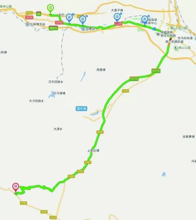 第三赛段西宁赛区线路图