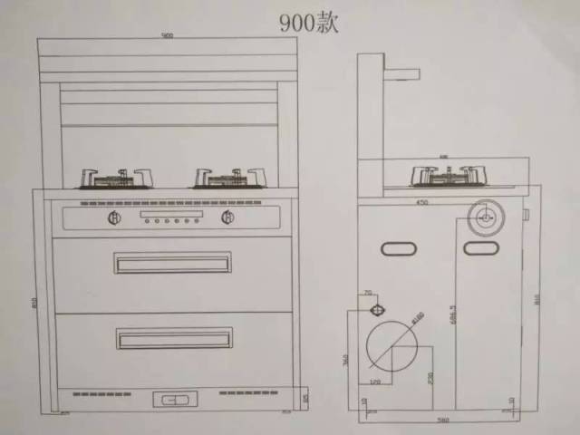 杰森集成灶最新尺寸安装示意图,收藏好喽保证有用!