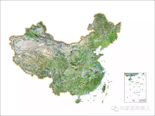 图14 中国卫星影像图