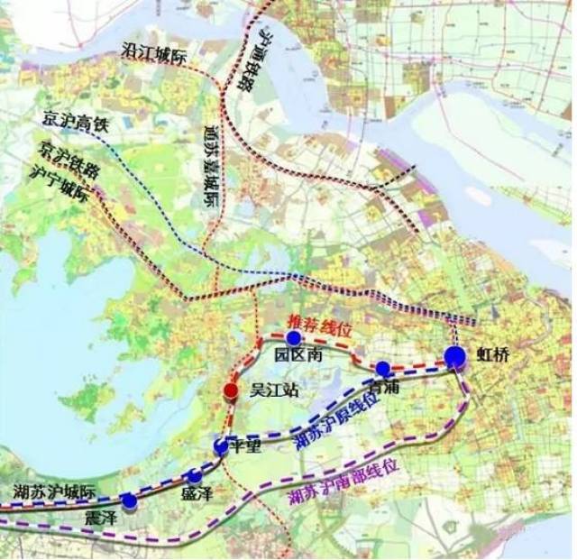 苏州铁路线位规划 来源:《苏州市城市发展战略规划》