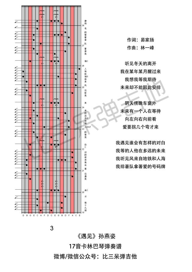 卡林巴儿童曲谱_卡林巴曲谱