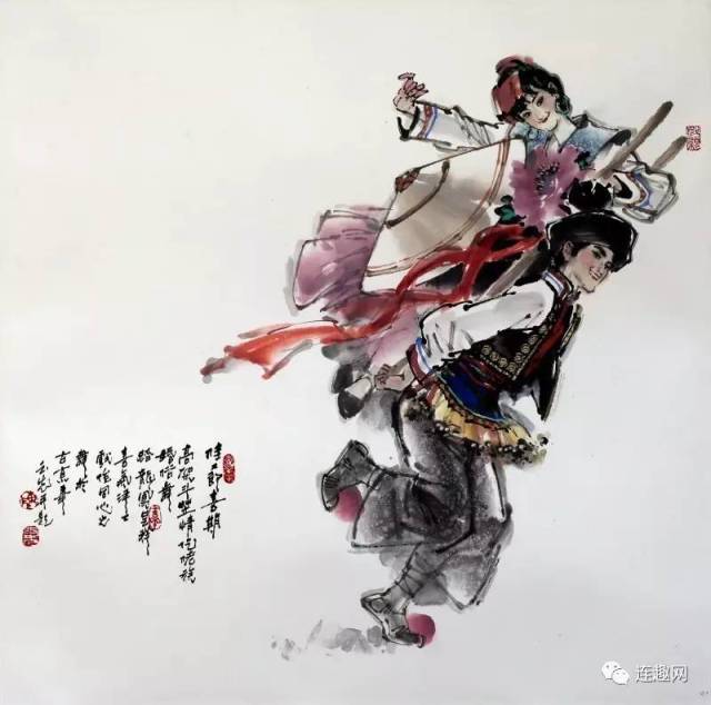 佳节喜期(仡佬族) 中国画 68cmx68cm