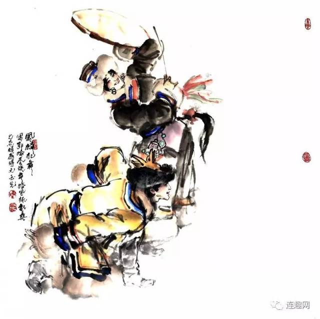 凤鳞起舞(鄂伦春族) 中国画 68cmx68cm