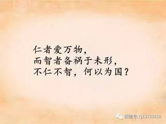 以仁爱治国者博爱天下,以智慧治国者防患于未然,不仁不智者怎能把国家