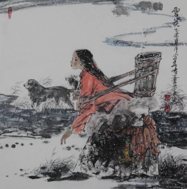 中国美协会员,甘肃国画院院长,著名画家李秀峰为本文创作的国画.