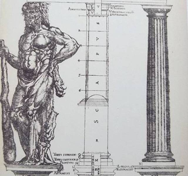 多利克柱式与海格力士画像