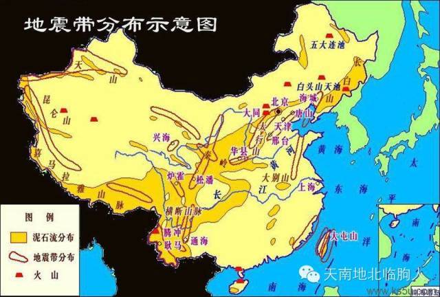 您所不知道的“中国地震区”和“中国地震带”，唐山、汶川、玉树、九寨沟均在其中!