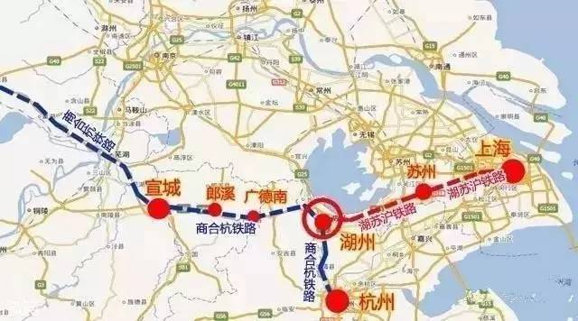 2021年建成 今年,沪苏湖铁路将新建上海至苏州至湖州的高铁,新线全长