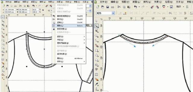 coreldraw教程 | 女士t恤的款式图画法