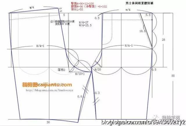 沙滩裤裁剪图集,夏天做起来