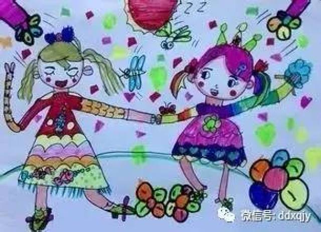 幼儿园儿童画《我的好朋友》