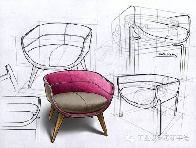 椅子设计草图