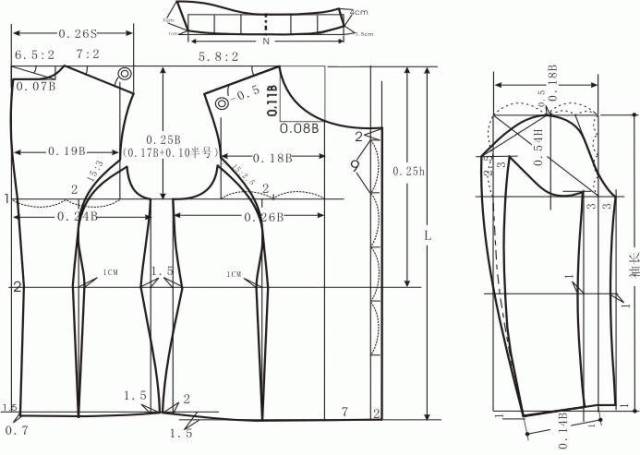 比例法制图 | 男,女衬衫的结构设计与制图