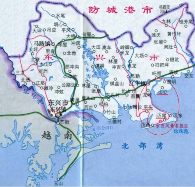 京族三岛,位于防城港下辖的东兴市江平镇内,是巫头,山心,尾岛三个岛屿图片