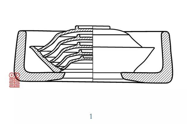 图六 1-碗形支圈覆烧法