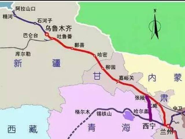 西部大通道,第三条出疆通道:格库铁路新疆段开始铺轨