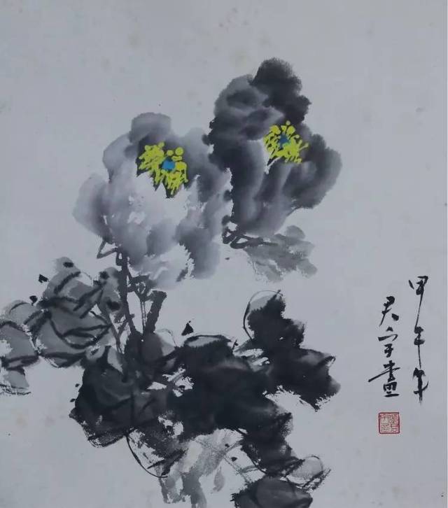 《墨牡丹》 中国画 张君宇